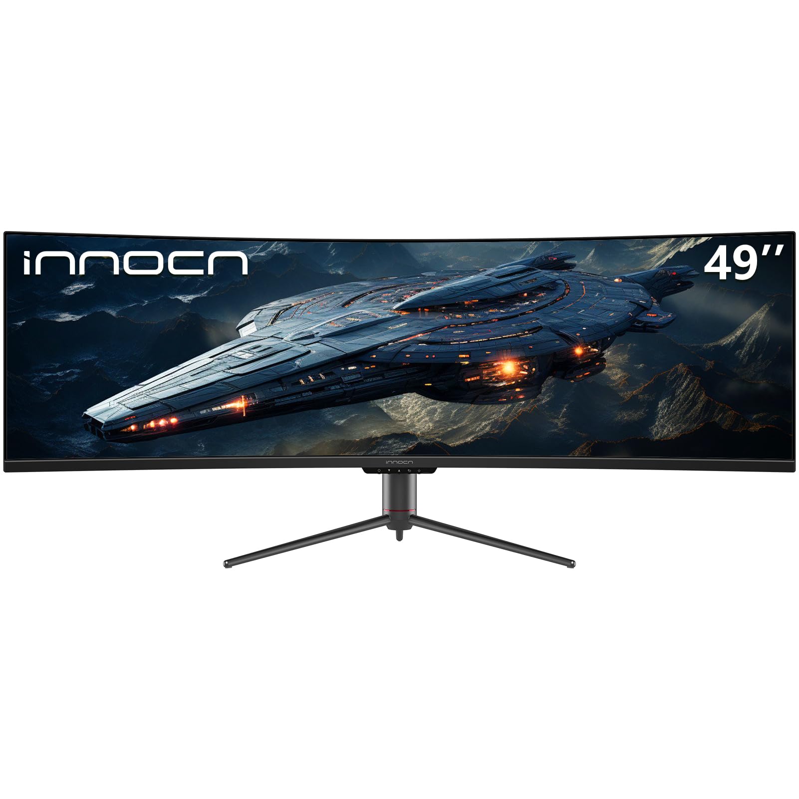 INNOCN 49" Curved Monitor Ultrawide Gaming 120Hz 32:9 QHD 5120 x 1440P Computer Monitor, R1800, 99% sRGB, HDR400, USB Type C, DisplayPort, HDMI, Built-in Speakers, Height/Tilt Adjustable - 49C1R