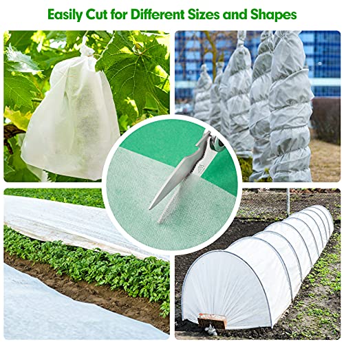 10 x 30 Ft Plant Covers Freeze Protection, Reusable Floating Row Cover Netting for Plants Vegetables Flowers Fruits Frost Protection 0.9oz/yd² for Garden Use