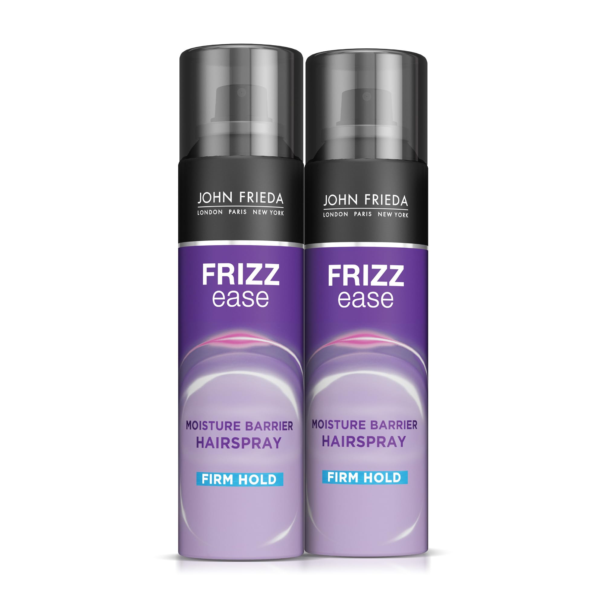 John Frieda Frizz Ease Moisture Barrier Hairspray, Firm Hold Hairspray, Seals Out Moisture, Blocks Frizz, Protects Against Heat, and Keeps Hair Straight with Long-Lasting Hold, 12 Oz, Pack of 2