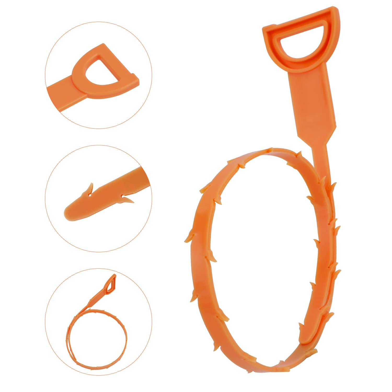 Amazon Basics Flexible Drain Clog Remover Snake Tool for Hair and Debris, Unclog Toilet, Sink, Shower, Bathtub, Sewer, 19.6-Inch, 12 Pack