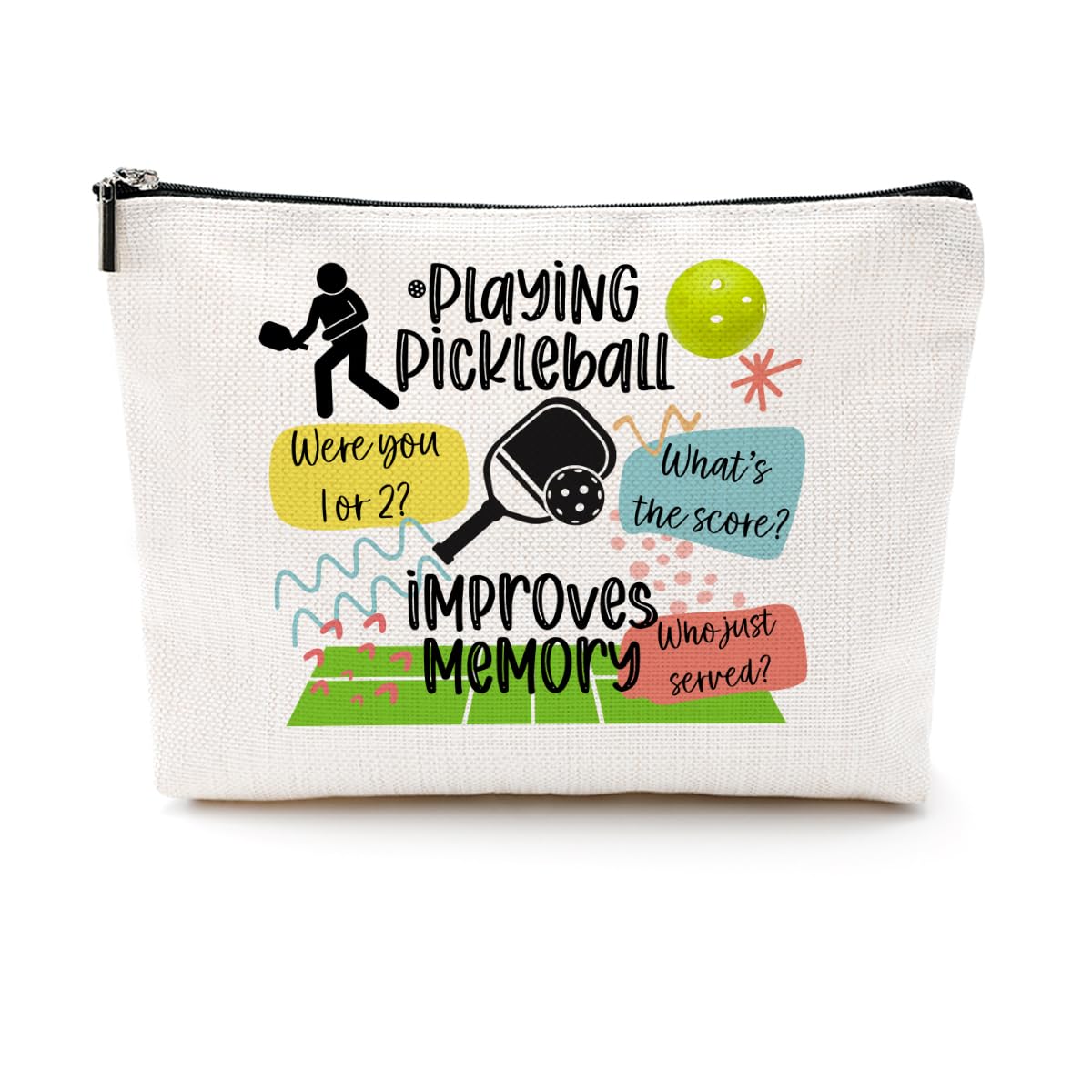 Pickleball Gifts Funny Makeup Bag Pickleball Accessories Cosmetic Bag Pickleball Zipper Pouch Pickleball Lover Gifts for Women Pickleball Lovers Player Coach Grandma Mom Christmas Birthday Gifts