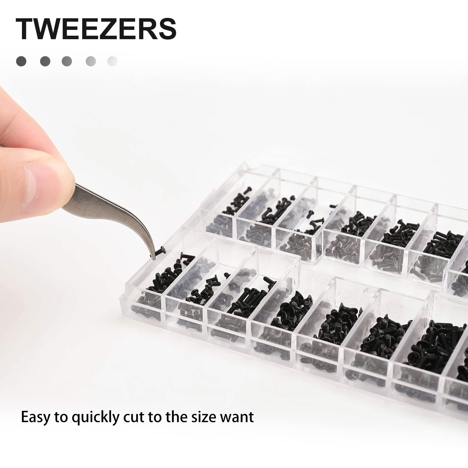 630 Pcs Tiny Micro Repair Screw Kit Eyeglass Sunglass Repair Kit with Screwdriver for Repair Spectacles, Watch, Jewelry