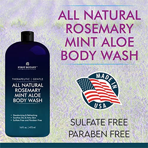 ALL Natural Body Wash - Fights Body Odor, Athlete’s Foot, Jock Itch, Nail Issues, Dandruff, Acne, Eczema, Shower Gel for Women & Men, Skin Cleanser -16 fl oz (Cranberry Walnut)