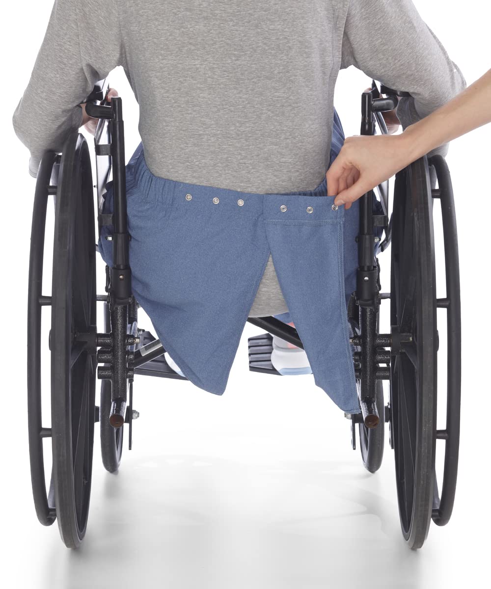 Silvert's Adaptive Clothing & Footwear Women’s Petite Open Back Gabardine Wheelchair Pant - Coffee XL