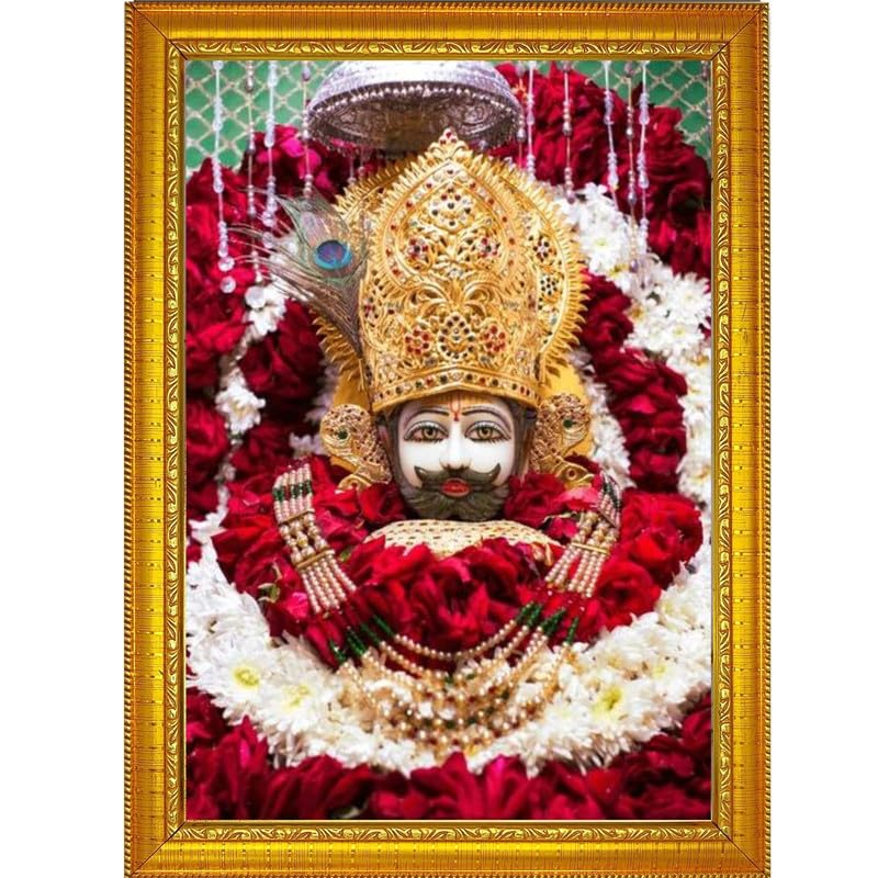 Great More Khatu Shyam Ji | Shyam Baba | Hare Ka Sahara Baba Shyam Hamara Photo Frame Wall Painting For Home Decoration And Gifting-5x7 inch-88