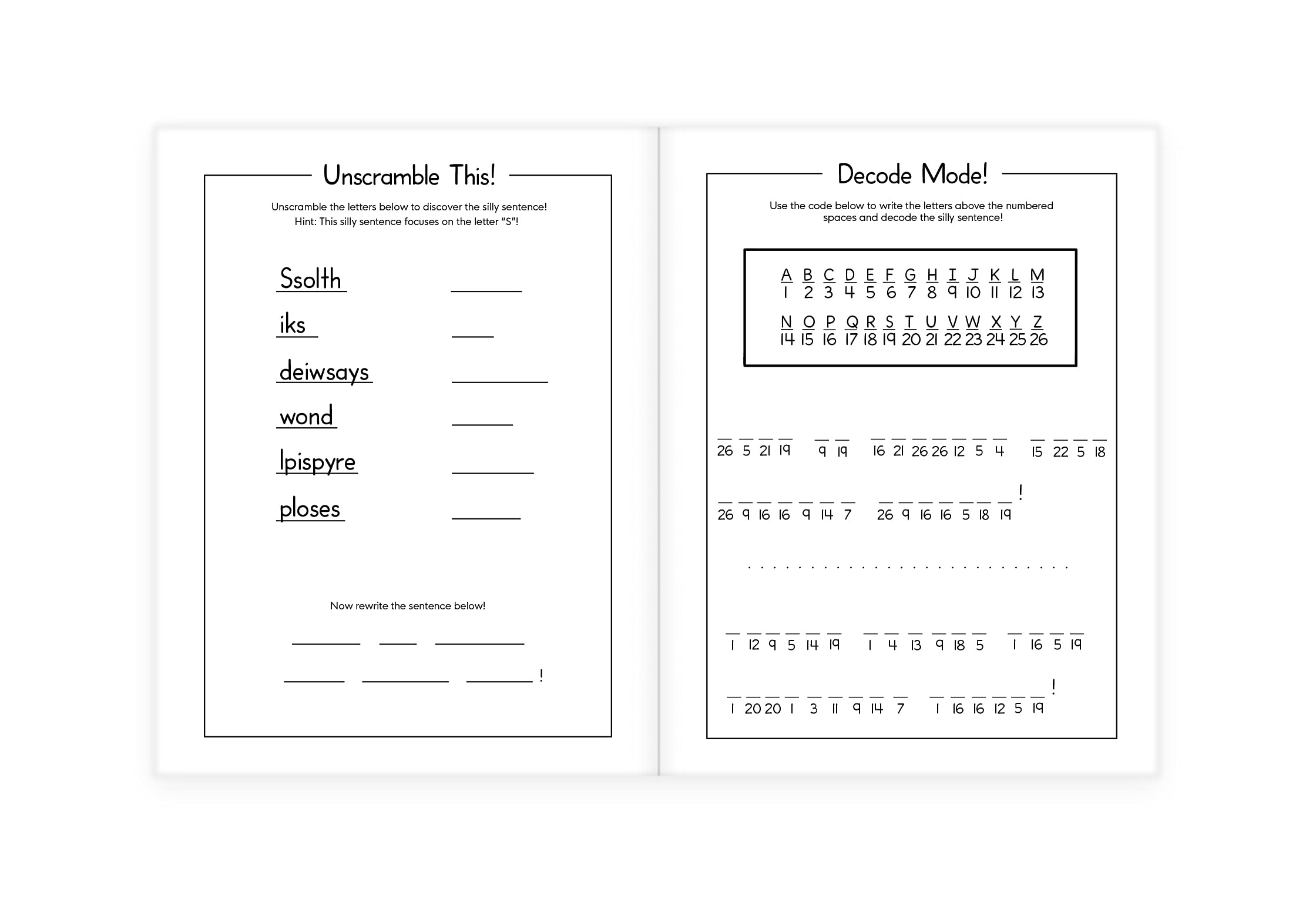 Handwriting Practice Book for Kids (Silly Sentences): Penmanship and Writing Workbook for Kindergarten, 1st, 2nd, 3rd and 4th Grade: Learn and Laugh by Tracing Letters, Sight Words and Funny Phrases