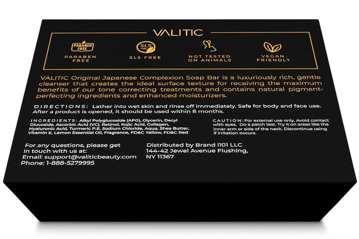 VALITIC Brightening Lemon & Turmeric Kojic Acid Soap with Vitamin C, Retinol, Collagen - Original Japanese Complex Infused with Hyaluronic Acid, Vitamin E, Shea Butter, Castile Olive Oil (2 Pack)