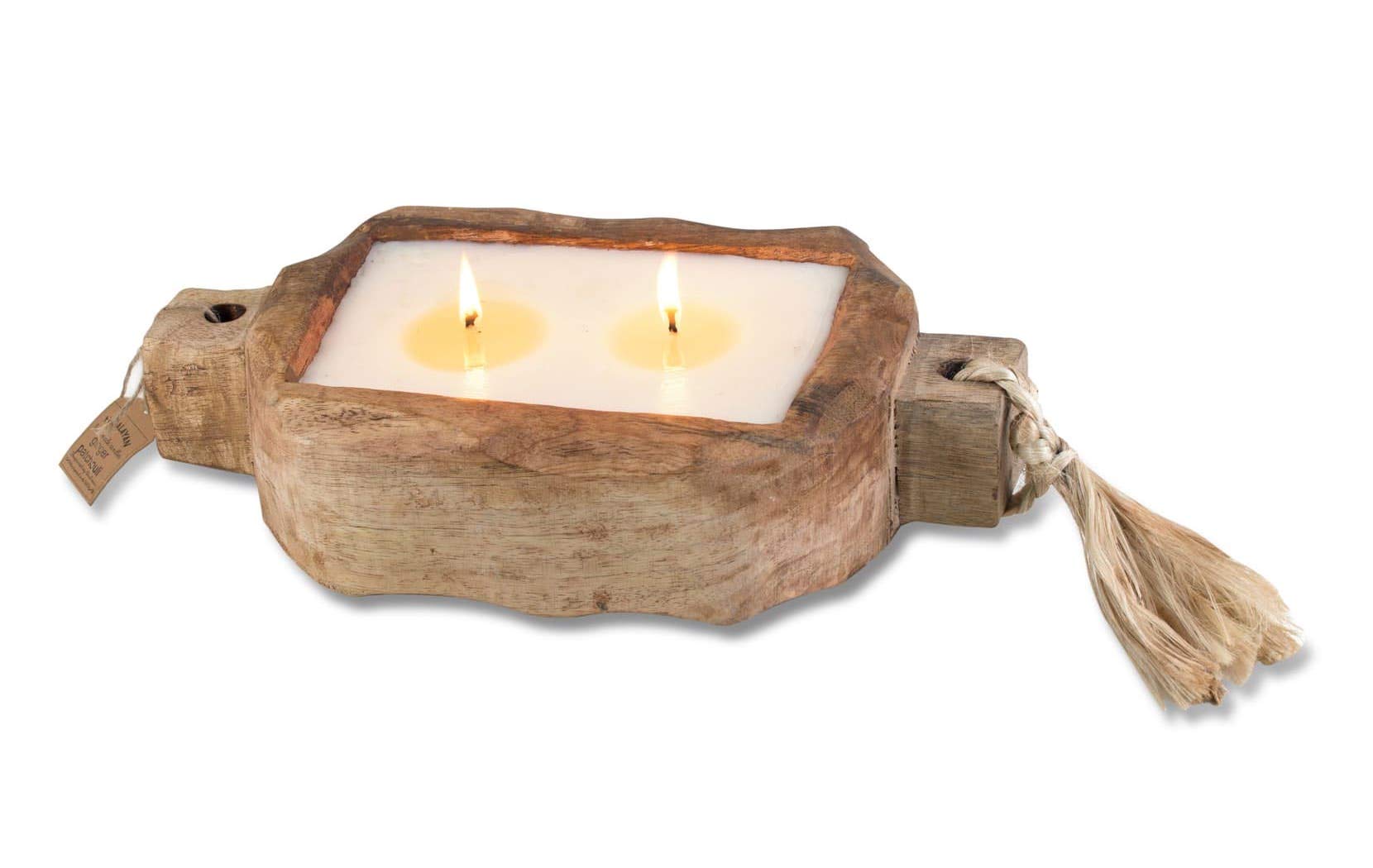 Himalayan Trading Post Driftwood Tray Candle (Ginger Patchouli, 24oz)