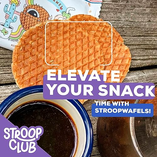 Stroop Club Chai Infused Organic Stroopwafel Caramel Treats | Vegan, Plant-Based and Dutch-Approved Indulgence - 12 Vegan Waffle cookies (6 Pack of 2)
