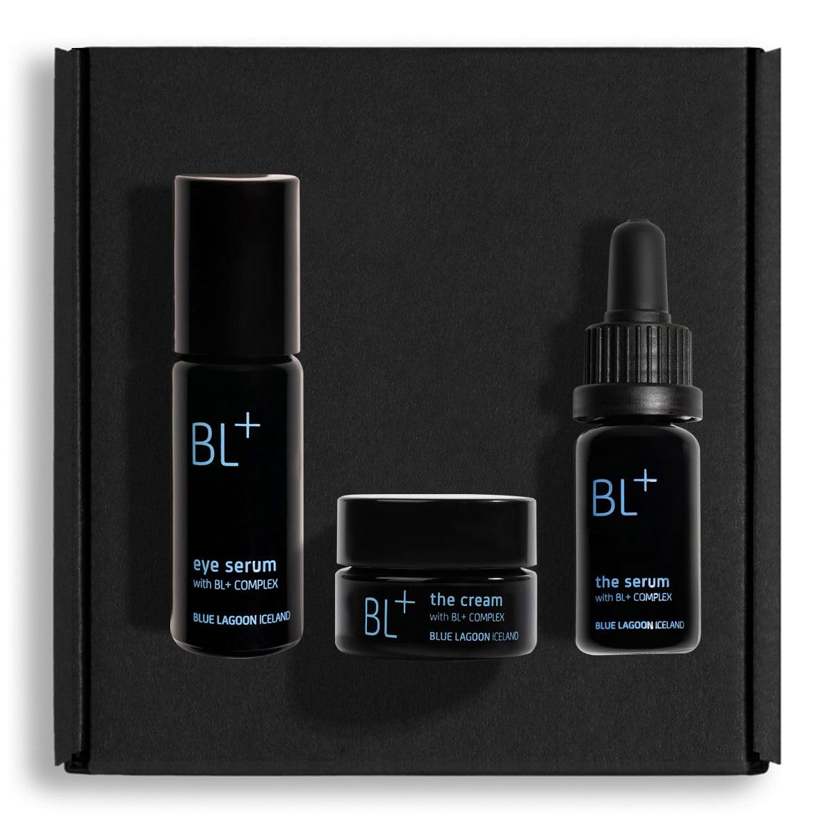 Blue Lagoon - BL+ Award Winners Kit, BL+ Eye Serum, BL+ The Serum, BL+ The Cream (20% Savings - $268 Value) | Sustainable, Bioactive Luxury Skincare (3-Piece Set)