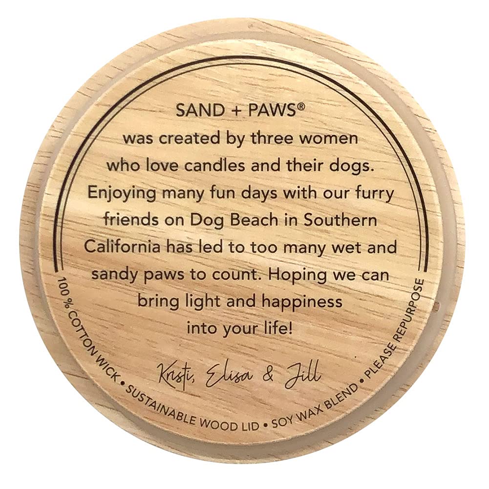 Sand + Paws Scented Candle - French Lavender - Luxurious Air Freshening Jar Candles Neutralize pet Odors and Enhance Home décor – 100% Cotton Lead-Free Wicks - 12 oz