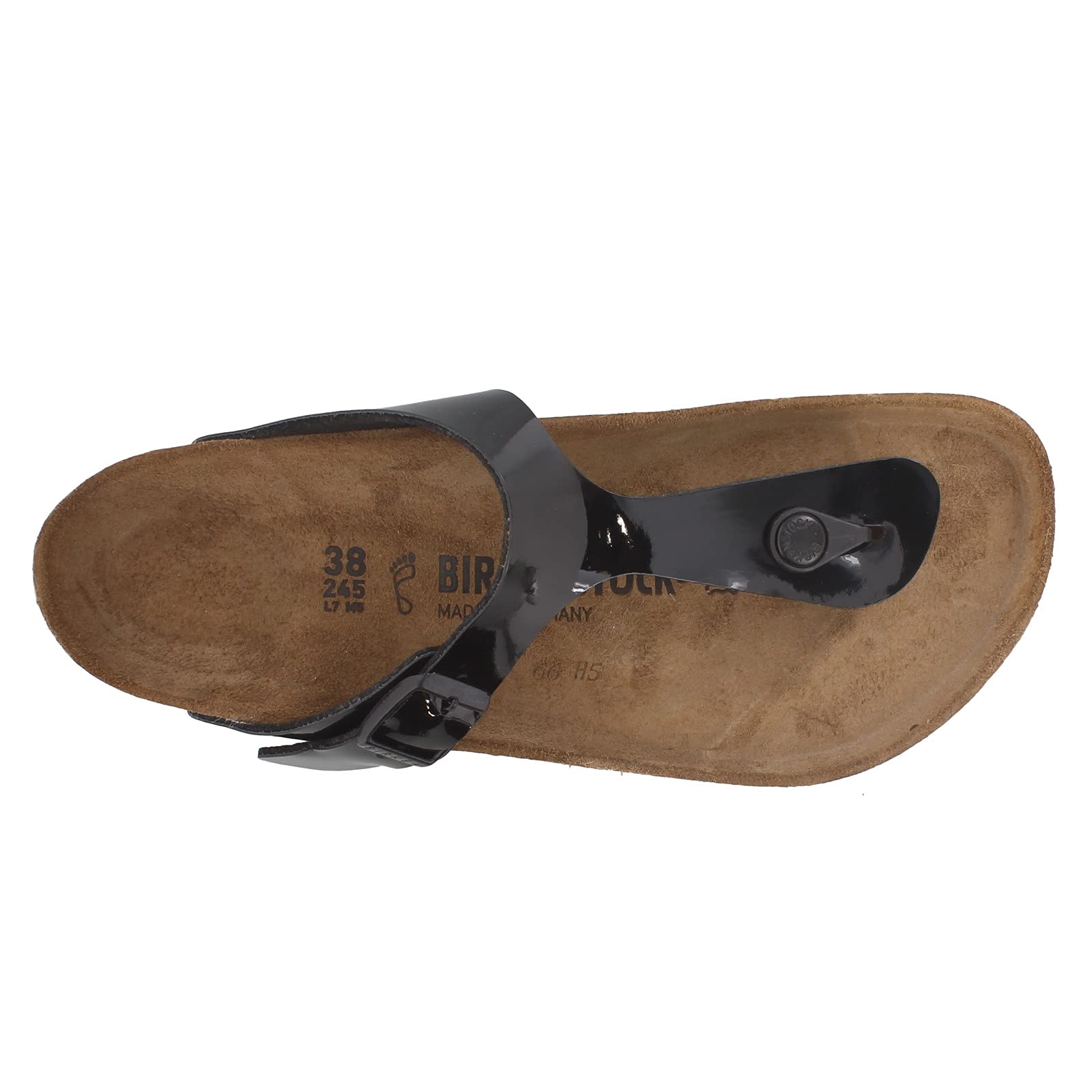 Birkenstock Women's GIzeh Thong Sandal, Black Patent, 39 M EU/8-8.5 B(M) US