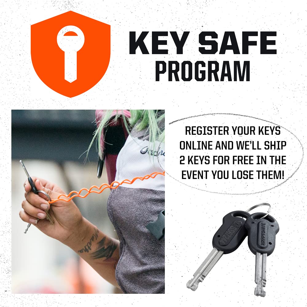 Kryptonite New York Standard Bike U-Lock, Heavy Duty Anti-Theft, 16mm Shackle with Mounting Bracket and Keys, Ultimate Security for Bicycles E-Bikes Scooters