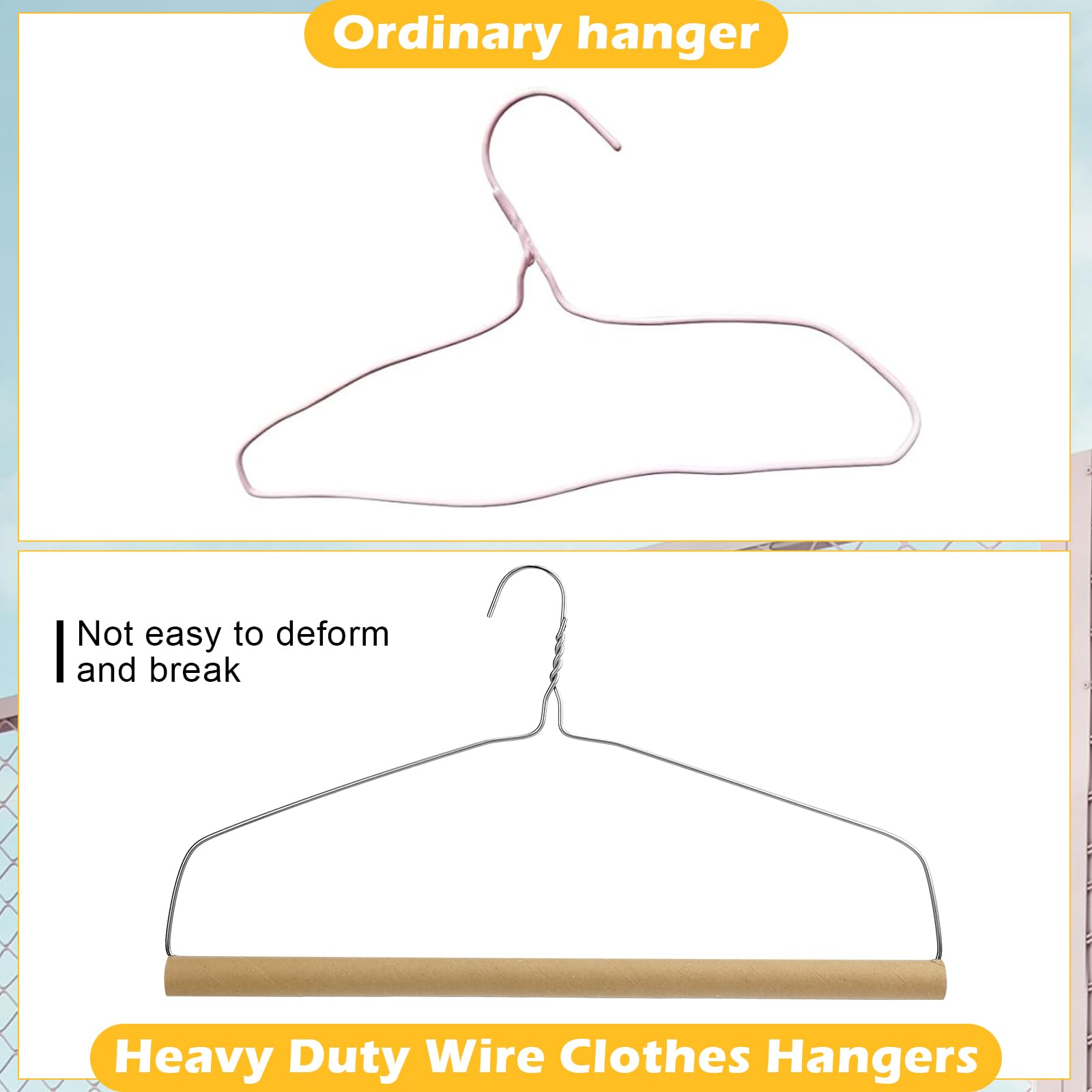 Didaey 40 Sets Dry Cleaner Hangers 18" Drapery Hanger and Tubes Tablecloth Hangers Blanket Hanger Drapery Hangers with Strong 10.5 Gauge Wire for Heavy Items