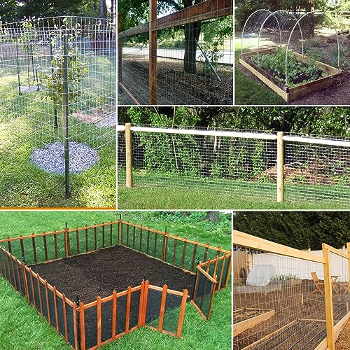 Gartist Hot-Dip Galvanized Welded Hardware Cloth,1/2inch 19Ga 16"x50' Chicken Wire Fencing, Raised Garden Bed Supports Wire Mesh Roll, Galvanized Wire Mesh Fence Prevent Snakes, Raccoons, Foxes