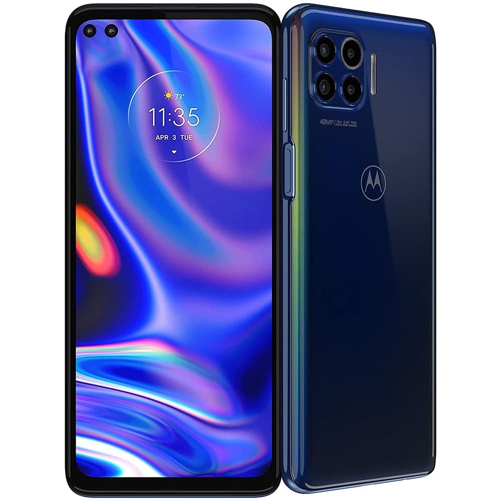 Motorola One 5G Android Unlocked 4GB RAM 128GB 48MP Camera Quad Rear Camera Blue XT2075-2 (Renewed)