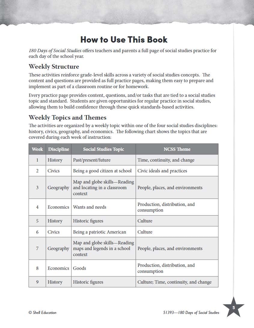 180 Days: Social Studies, Early Elementary Social Studies for 1st Grade Practice Workbook for Classroom and Home, Cool and Fun Practice Created by Teachers (180 Days of Practice)