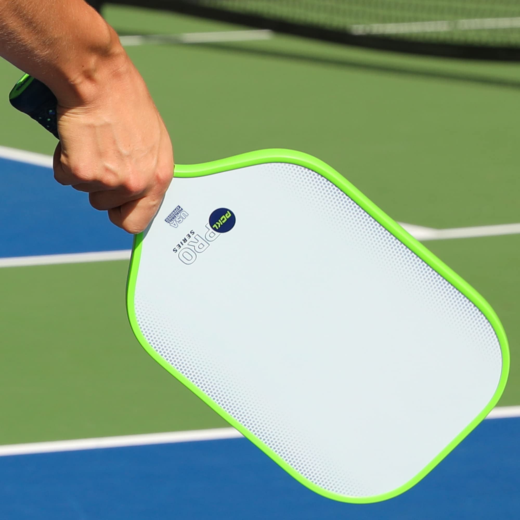 PCKL Pickleball Paddle Pro Series and Power Series | USA Pickleball Approved | Graphite Carbon Face | Edgeless Design | Choose Blue or White Pickleball Paddle