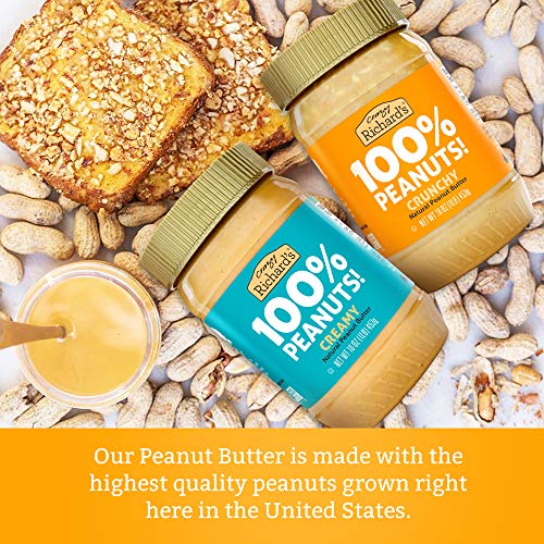 Crazy Richard's 100% All-Natural Creamy Peanut Butter, No Added Sugar Peanut Butter Non-GMO, Vegan (16 Ounce (Pack of 1))