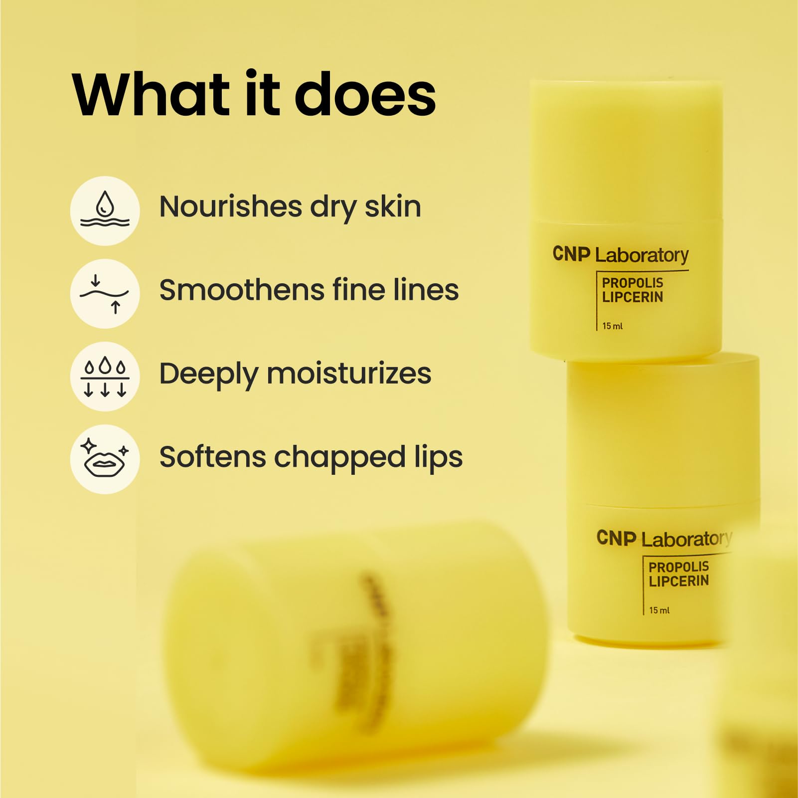 CNP Honey Lip Butter (0.5 fl.oz / 15ml) - Propolis Lipcerin™ Original, Hydrating Overnight Manuka Lip Balm & Mask, 12hrs Long-lasting Moisture, Gentle Exfoliation, Gifts for Women, Korean Skin Care