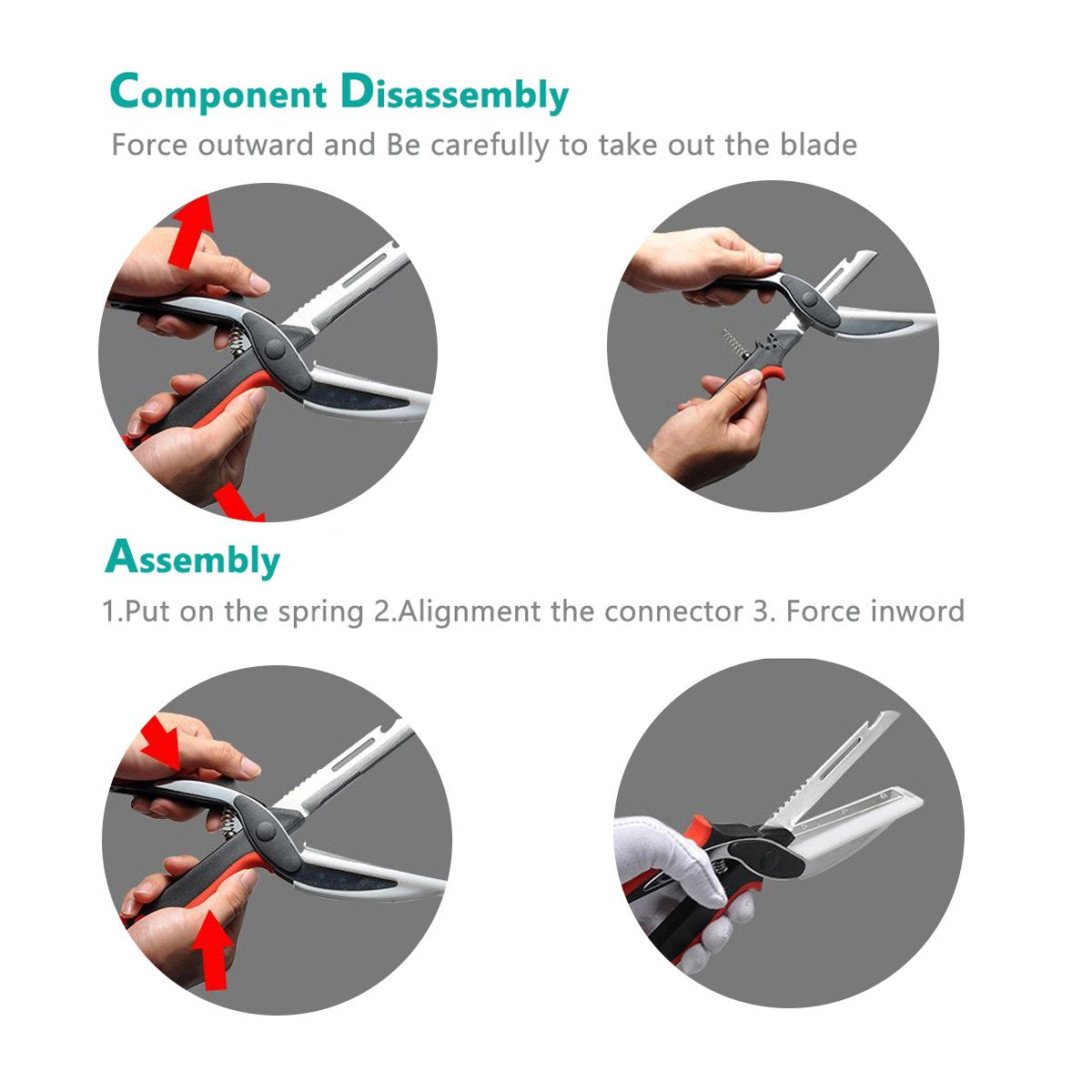 Vegetable Scissors,Food Cutter Choppers Meat Scissors Kitchen Shears,Quick Vegetable Slicer with Cutting Board Knife Kitchen Must Haves Chopping Scissors for Kitchen