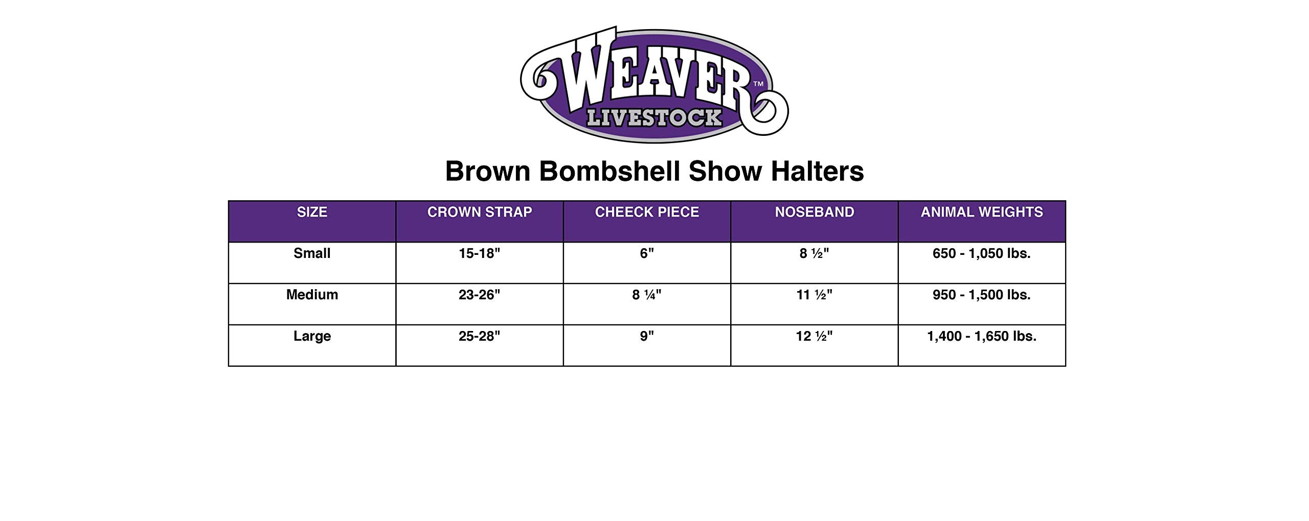 Weaver Leather Livestock Bombshell Show Halter, Brown, Large