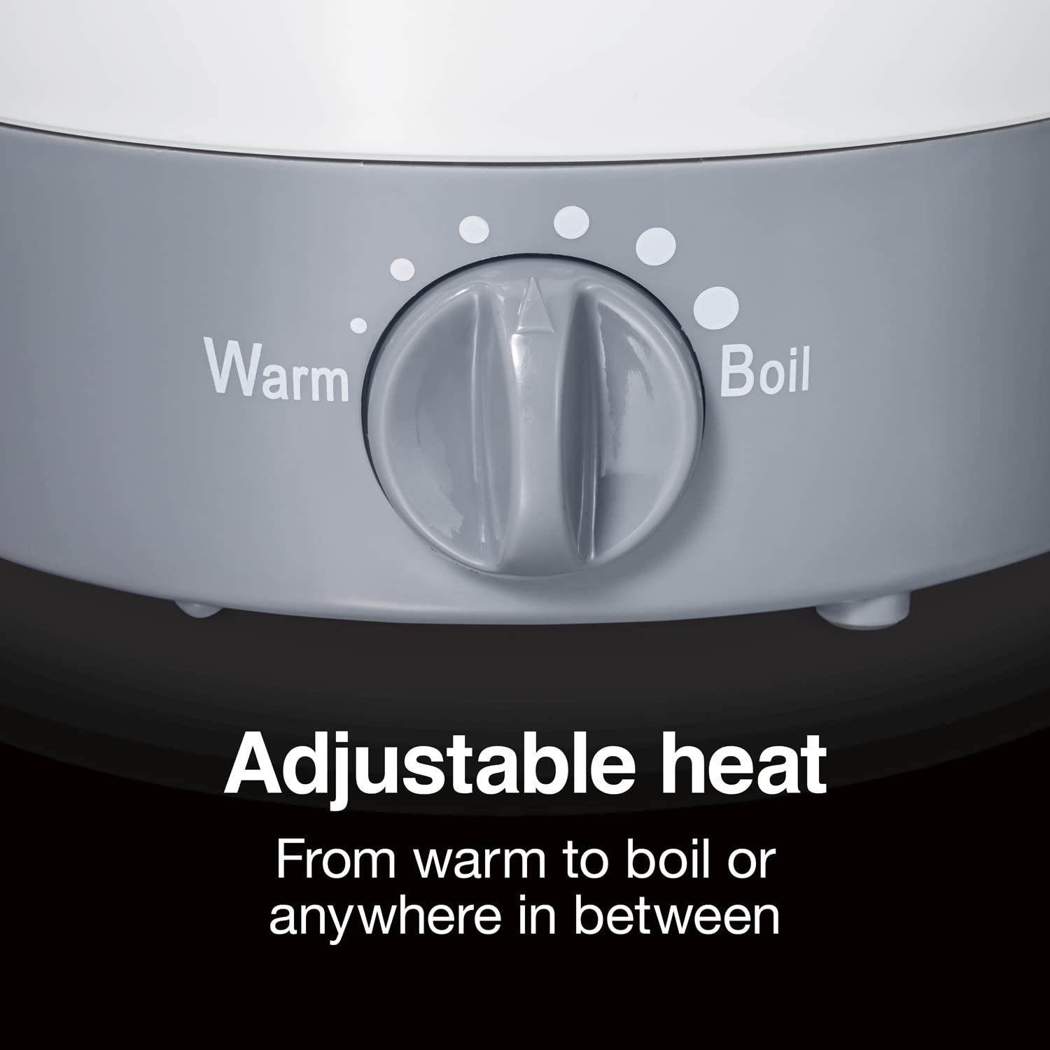 Proctor Silex 32oz Adjustable Temperature Hot Pot, Electric Kettle for Tea, Boiling Water, Cooking Noodles and Soup, White (48507PS)