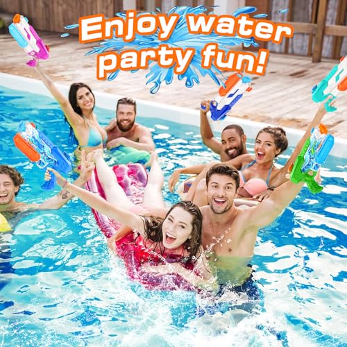 2 Pack Water Gun for Kids Adults: 600cc Squirt Blasters Super Water Gun Soaker with Long Range High Capacity for Boys Girls Summer Swimming Pool Beach Outdoor Water Fighting Play Toys Party Favors