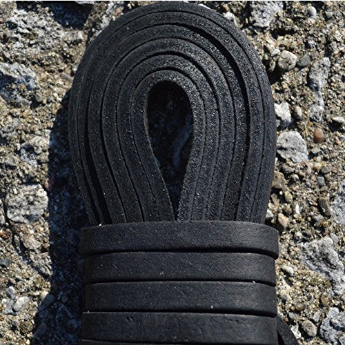 TOFL Leather Straps | 2 Pieces | 72 Inches Long | 1/4 Inch Wide | 1/8 Inch Thick | Baseball and Softball Mitt and Glove Lace, Jewelry, Hanging Pictures, Shelves, Decorating Furniture | Smokey Gray