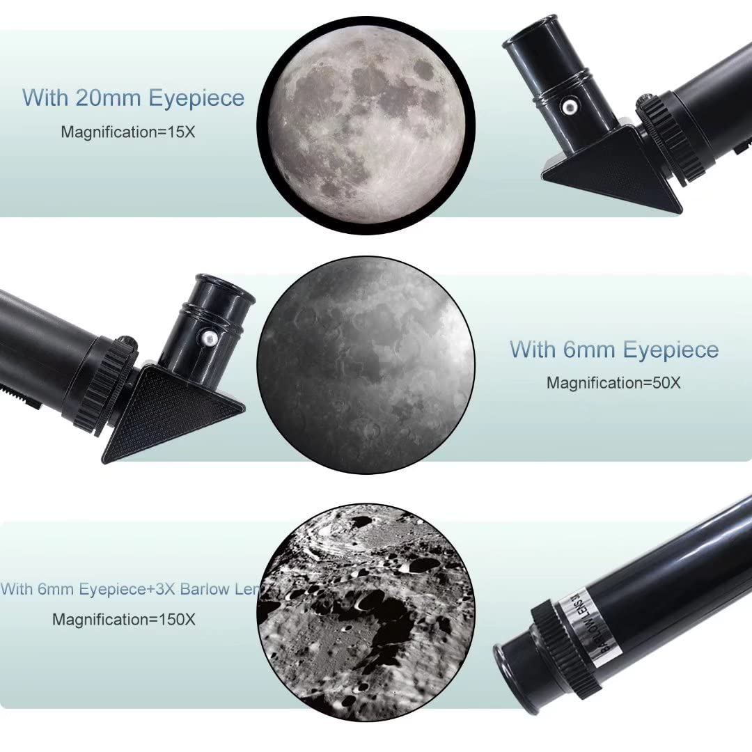 ToyerBee Telescope for Adults & Kids, 70mm Aperture (15X-150X) Portable Refractor Telescopes for Astronomy Beginners, 300mm Professional Travel Telescope with A Phone Adapter& A Wireless Remote