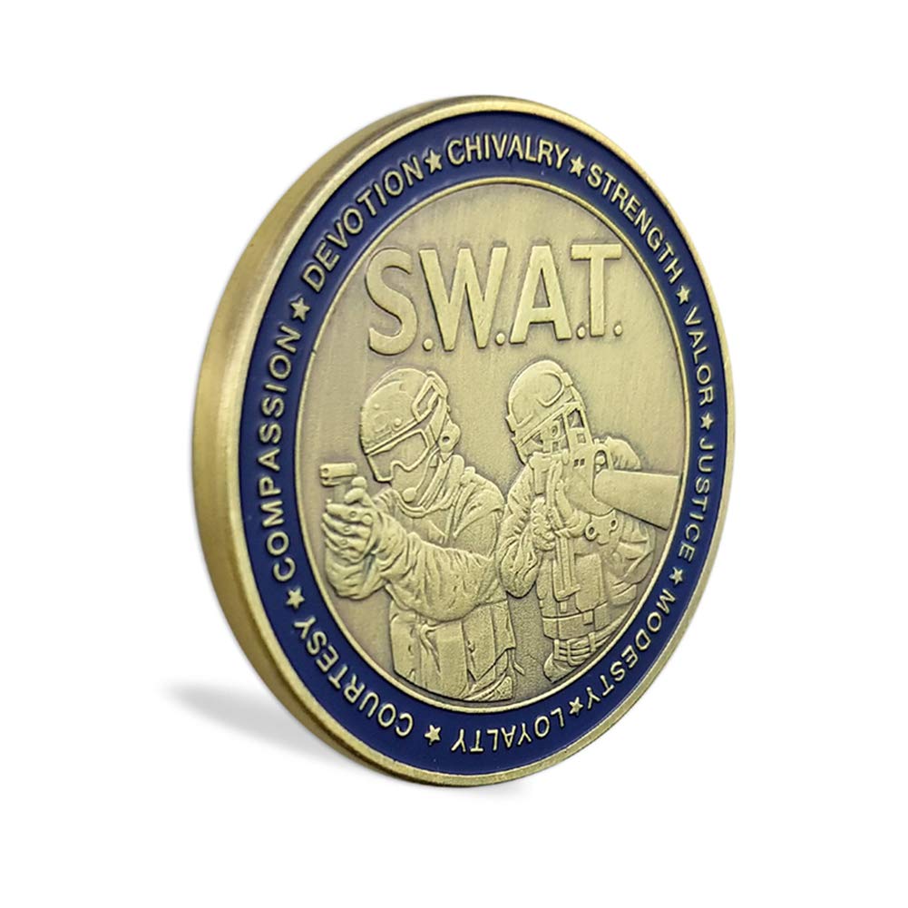 St. George Patron Saint of Armor Protect Us SWAT Police Challenge Coin Military Art Collectibles