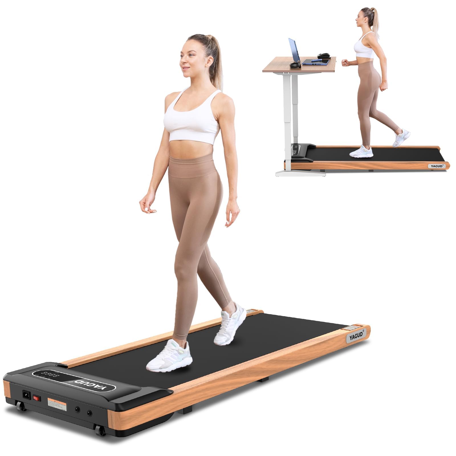 Walking Pad, Walking Pad Treadmill for Home Office, Portable Under Desk Treadmill with Remote Control and LED Display, Walking Jogging Running Machine