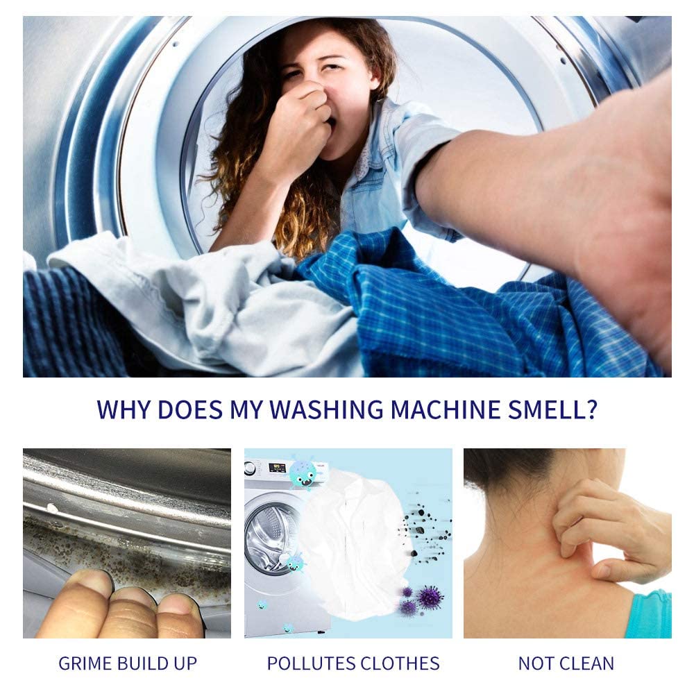 NATRUTH Washing Machine Cleaner Descaler 30 Pack Deep Cleaning Washer Cleaner Tablets For HE Front Loader & Top Load Washer