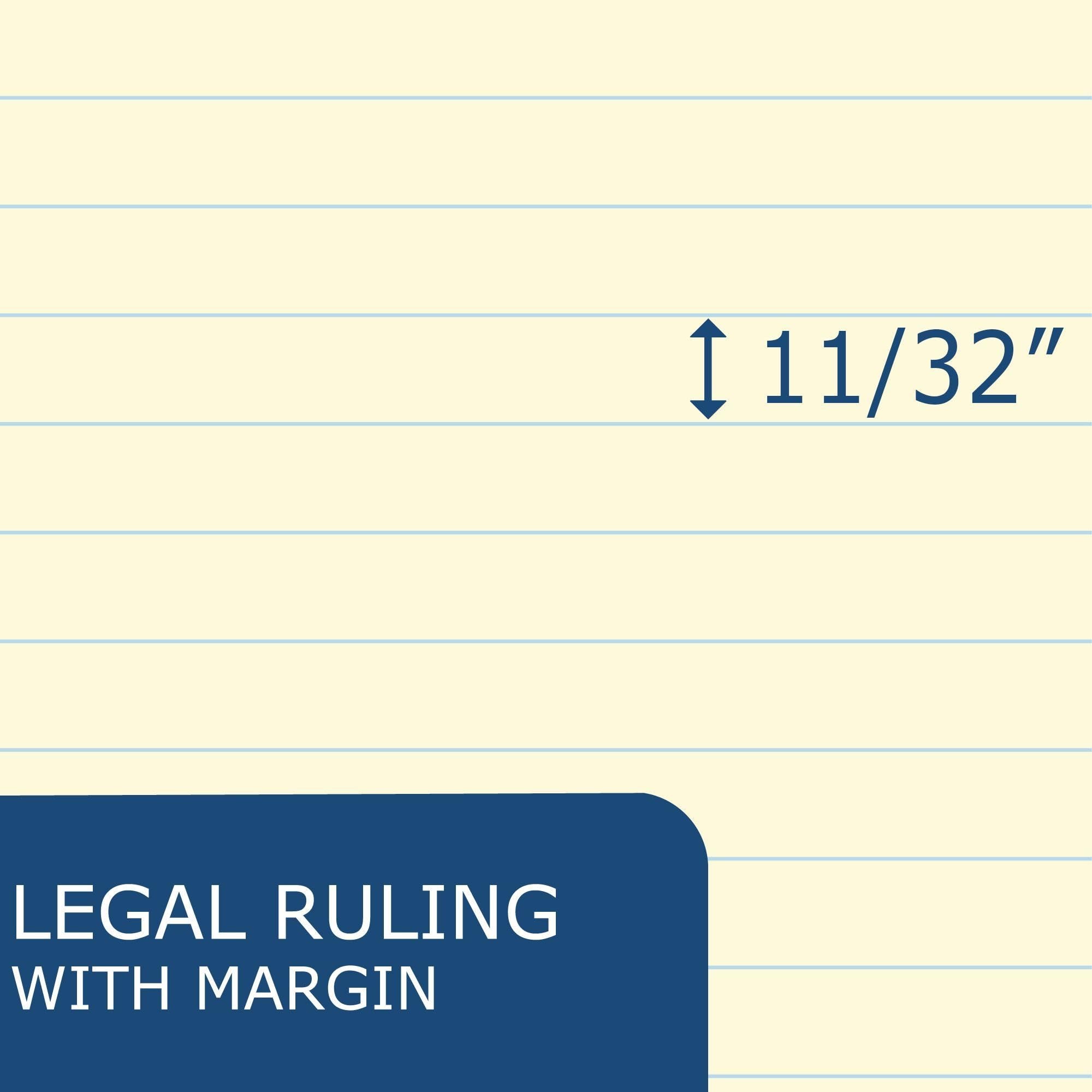 ROARING SPRING Enviroshades Recycled Mini Legal Pads, 6 Pack, 5" x 8" 50 Sheets, Assorted Colors