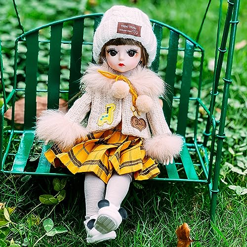 HappySpot Design BJD Doll 1/3 SD Dolls 24 Inch/60cm with Elf Ear - Ball Jointed, DIY Toys - Pretty Princess Girls Kids Children Birthday Gift with Clothes Outfit, Shoes, Wig Hair, and Makeup