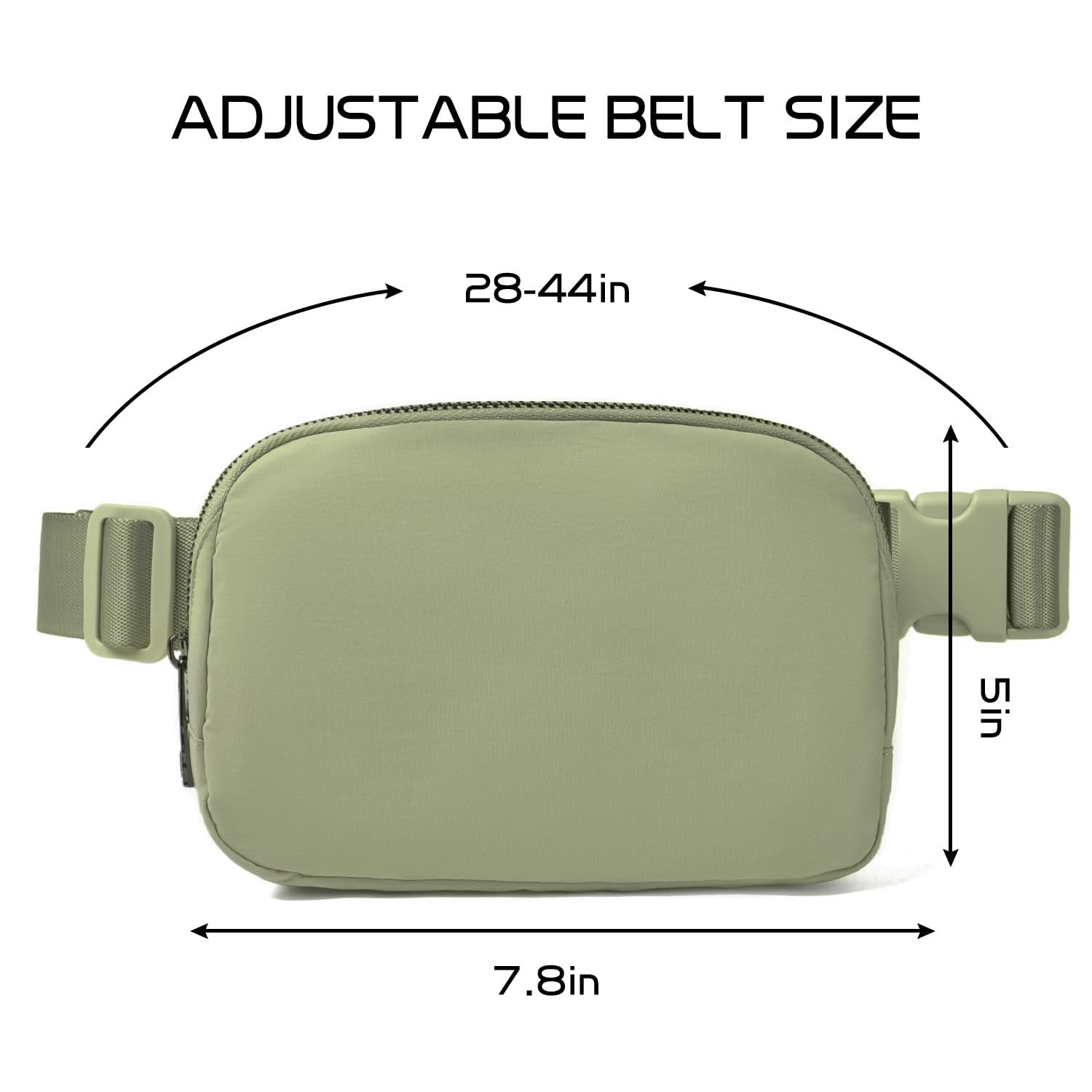 Belt Bag for Women Fanny Pack Crossbody Bags for Women Fashion Waist Packs with Adjustable Strap Gifts for Teenage Girls Women Men (khaki Green)