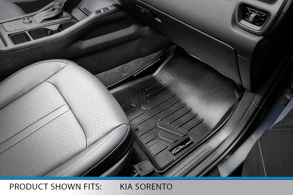 SMARTLINER Custom Fit 2 Row Floor Mats & Cargo Liner Behind 3rd Row Set for 2021 Kia Sorento (Only w/ 2nd Row Bench Seat)