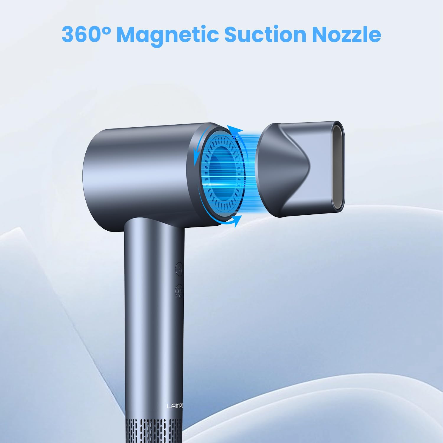 Attachment Concentrator Air Nozzle Replacement, Magnetic Smoothing Nozzle Tools Attachment for LAMPICK Hair Dryer, Blow Styling Tools Accessories for Salon and Home Use(Upgraded)