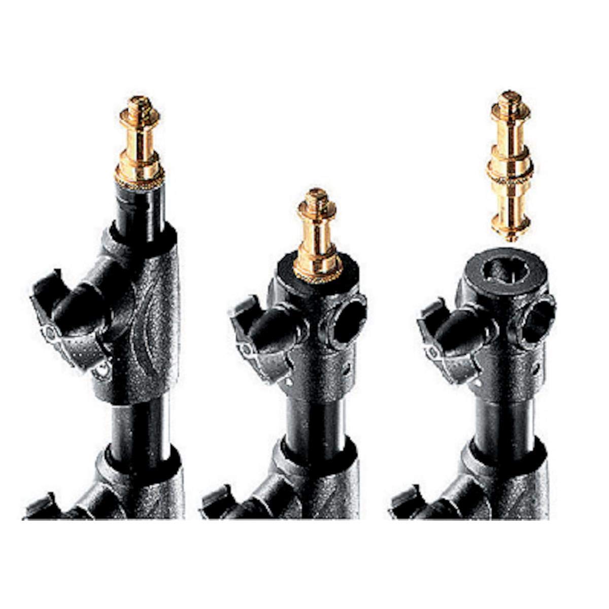 Manfrotto 1004BAC 144" Air Cushioned Aluminum Master Light Stand with 4 Sections & 3 Risers, Black - Pack of 3 Stands -_