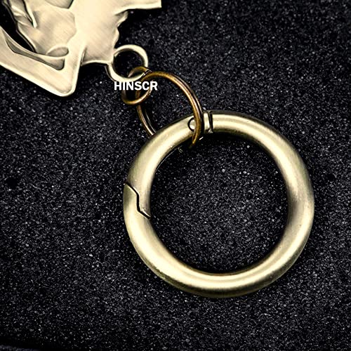 HINSCR Joker Keychain 3D Metal Joker Keyring Auto Decoration Key Pendants Joker Car Accessories Keychain gift for men (bronze)