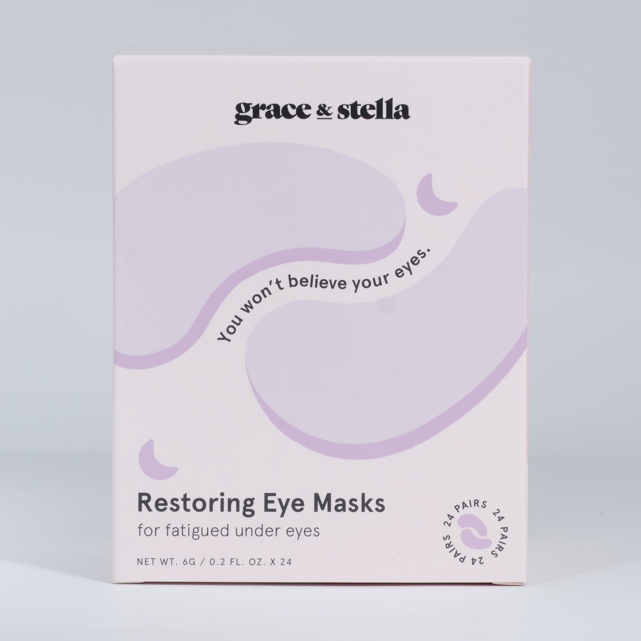 grace & stella Under Eye Patches for Puffy Eyes and Dark Circles (Retinol, 24 Pairs) Restoring Gel Under Eye Masks with Hyaluronic Acid - Vegan Cruelty-Free Skincare Birthday Gifts for Women