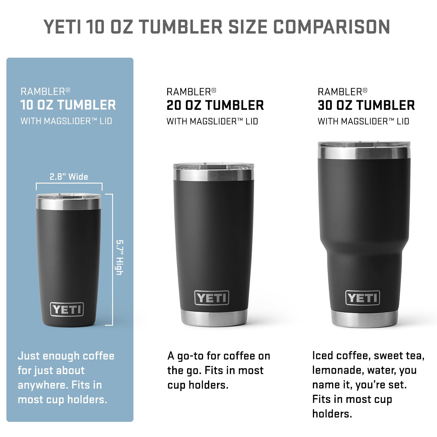 YETI Rambler 10 oz Tumbler, Stainless Steel, Vacuum Insulated with MagSlider Lid, Agave Teal