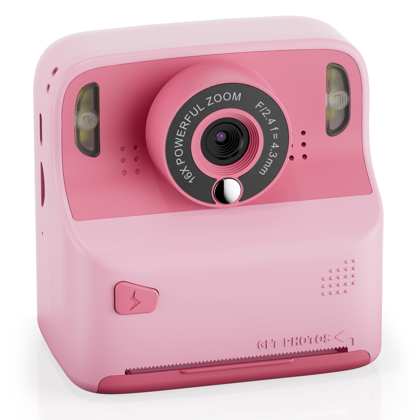 Contixo Kids Camera Instant Print - 1080P Kids Instant Cameras That Print Photos, 2.4 Inch Screen Selfie Digital Camera 12MP with Print Paper, Portable Camera Toy, Fun Gift for Girls Boys, Pink