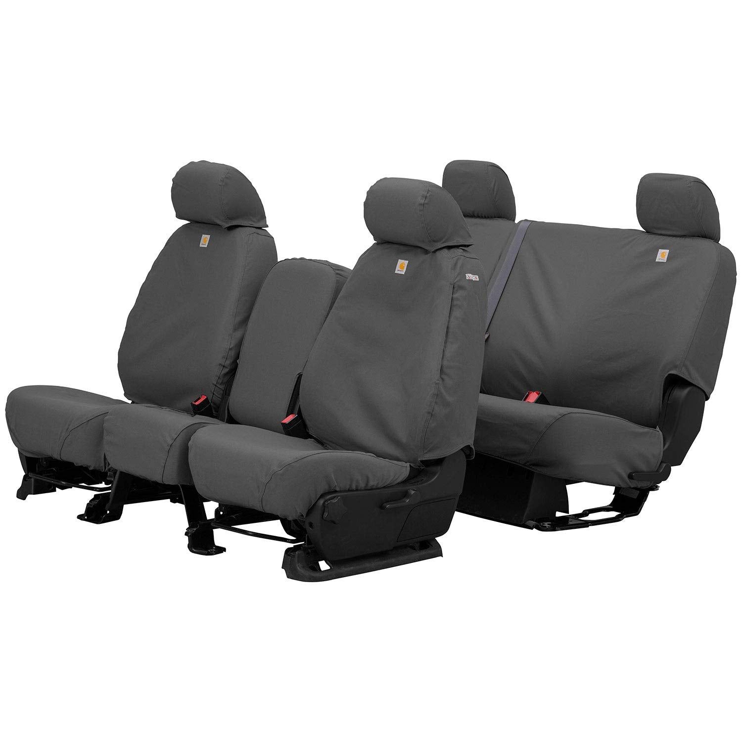 Covercraft - SSC3437CAGY Carhartt SeatSaver Front Row Custom Fit Seat Cover for Select Chevrolet/GMC Models - Duck Weave (Gravel)