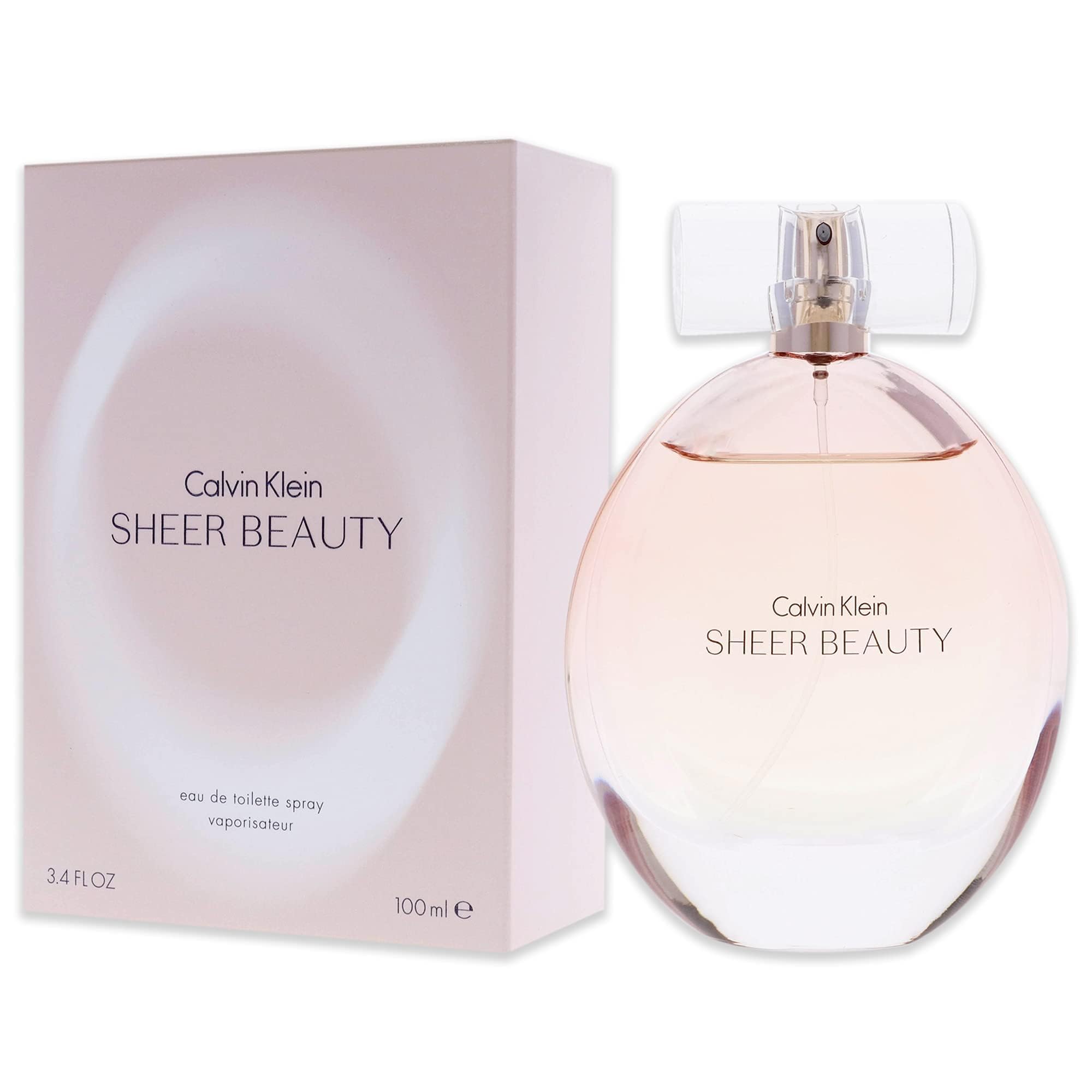 Calvin Klein Sheer Beauty Eau de Toilette – Floral Women's Perfume– With Notes of Peach Bellini Accord, Pink Lily, Peony & Vanilla Blossom – Luxury Perfumes for Women– Long Lasting Fragrance