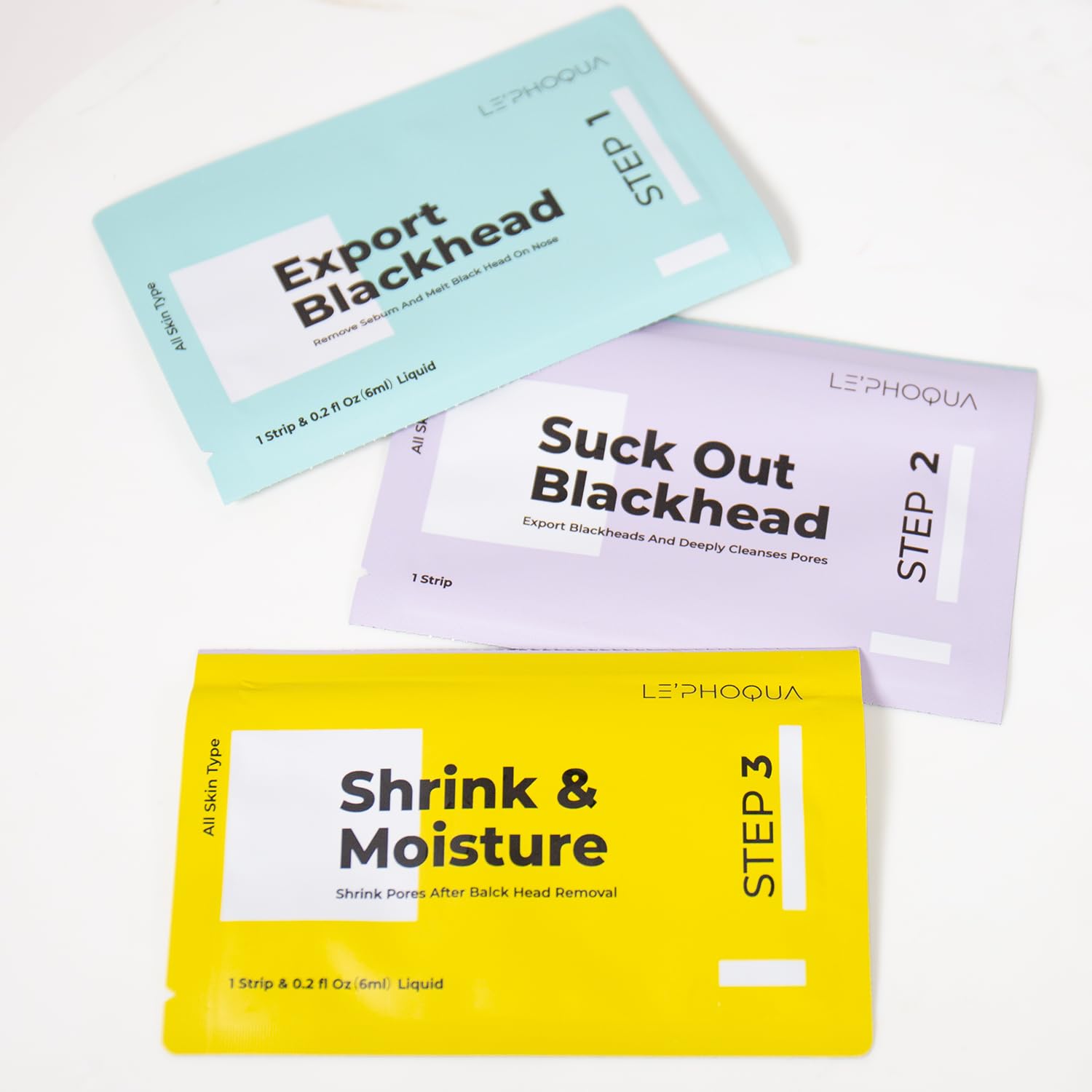 Nose Strips Blackhead Remover - Deep Cleansing Charcoal Nose Pore Strips for Effective Pore Treatment and Blackhead Extraction, Clear Blackhead 3-Step Kit, Pore Melting&Soothing Sheets(5 pack)