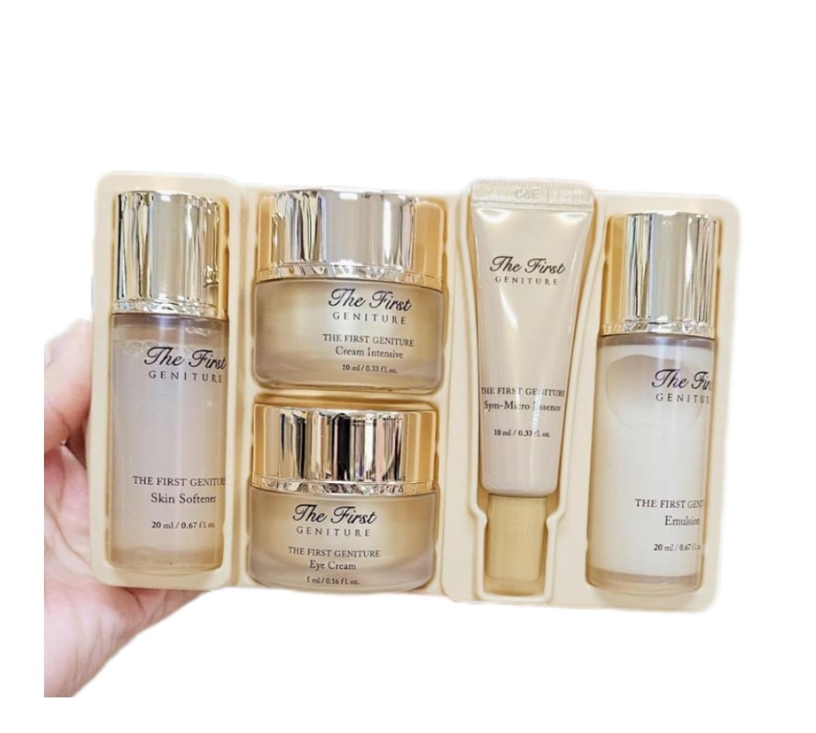 Korea Luxury Skincare_NEW The First Geniture Special Moisture Gift Set 5 items Travel Kit (Skin Softener, Emulsion, Essence, Eye Cream, Cream)