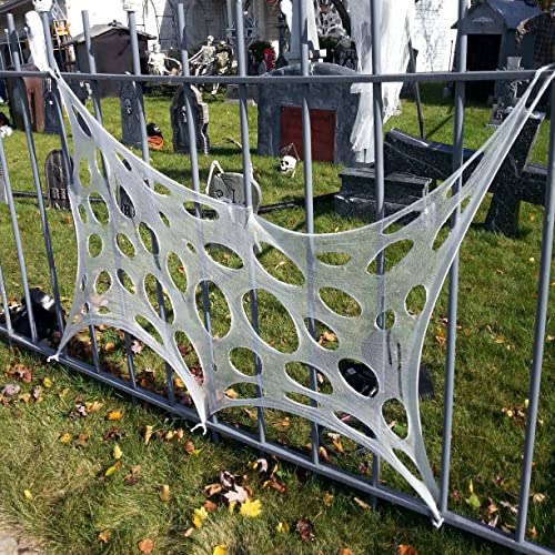DAZONGE Spider Webs Halloween Decorations, Stretchy Beef Netting Halloween Spider Web, Spooky Spider Web Decorations for Halloween Party, Haunted House