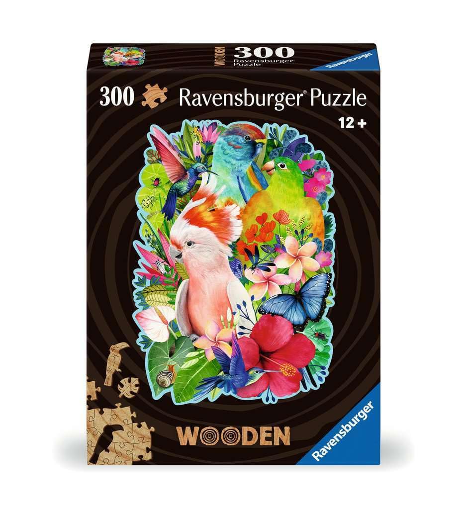 Ravensburger Beautiful Birds Wooden Jigsaw Puzzle for Adults - Every Piece is Unique, Softclick Technology Means Pieces Fit Together Perfectly