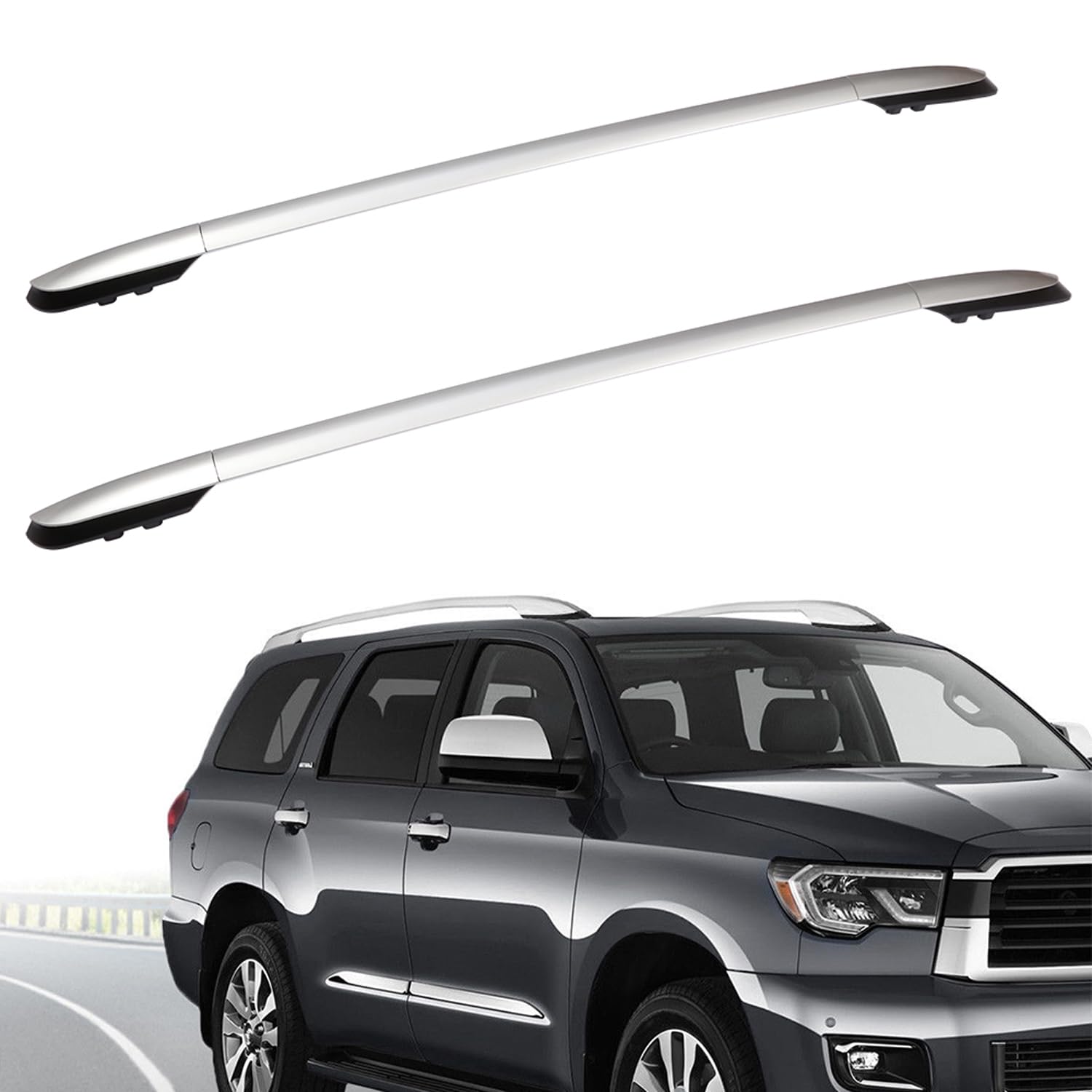 OCPTY Roof Rack Roof Side Rails Cargo Carrier Top Side Rails Fit for 2013-2018 for Toyota for RAV4 Sport Utility Roof Side Rails